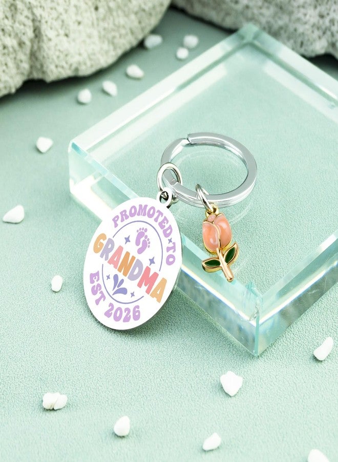 AOBIURV New Grandma Gifts from Grandkids Grandson Granddaughter First Time Grandmother Birthday Gifts Promoted To Grandma Christmas Gift Keychain Mothers Day Present Ideas - Image 5
